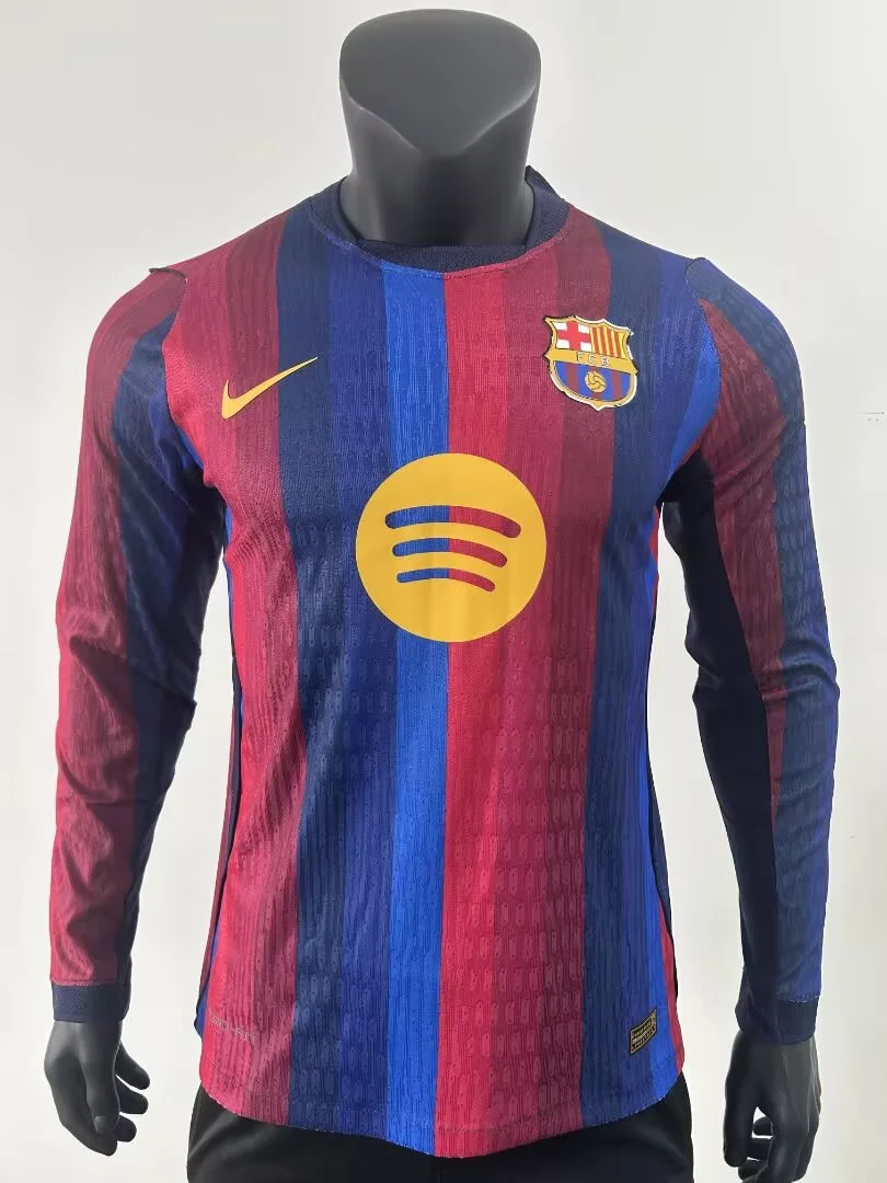 Camisa titular - Barcelona 2026/27 (manga longa) - versão jogador - S a 3XL