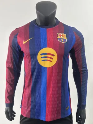 Camisa titular - Barcelona 2026/27 (manga longa) - versão jogador - S a 3XL