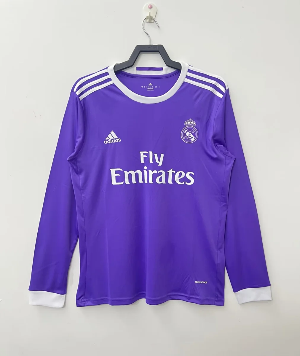 Camisa reserva - Real Madrid (manga longa) - 16 a 17
