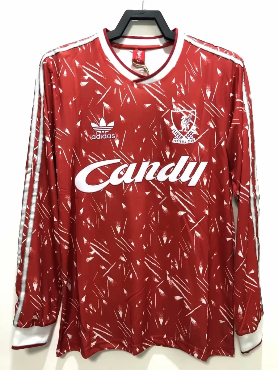 Camisa titular - Liverpool 1989/91 (manga longa)