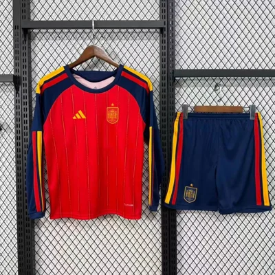 Camisa titular - Espanha 2026 (manga longa) - infantil
