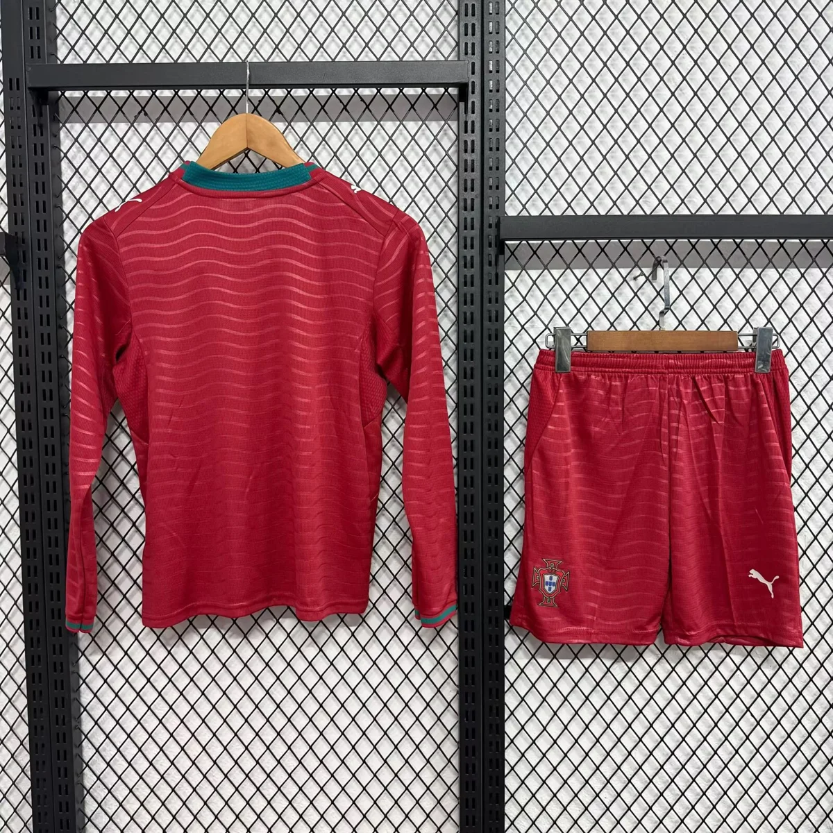 Camisa titular - Portugal 2026 (manga longa, copa do mundo) - infantil