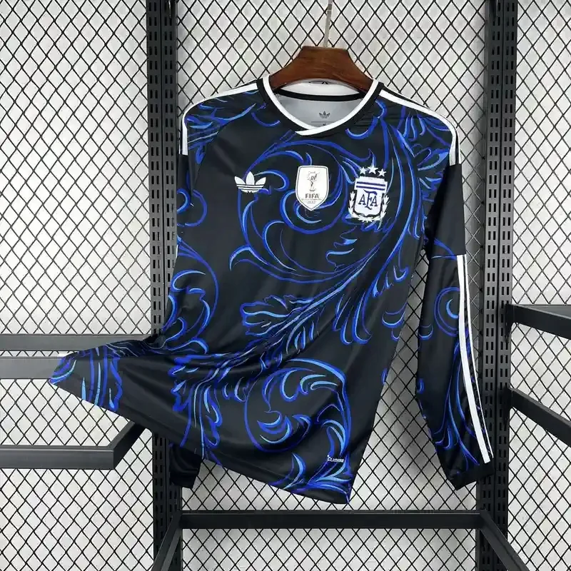Camisa reserva - Argentina 2026 (manga longa, copa do mundo) - S a 4XL