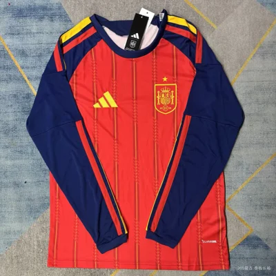 Camisa titular - Espanha 2026 (manga longa, copa do mundo)