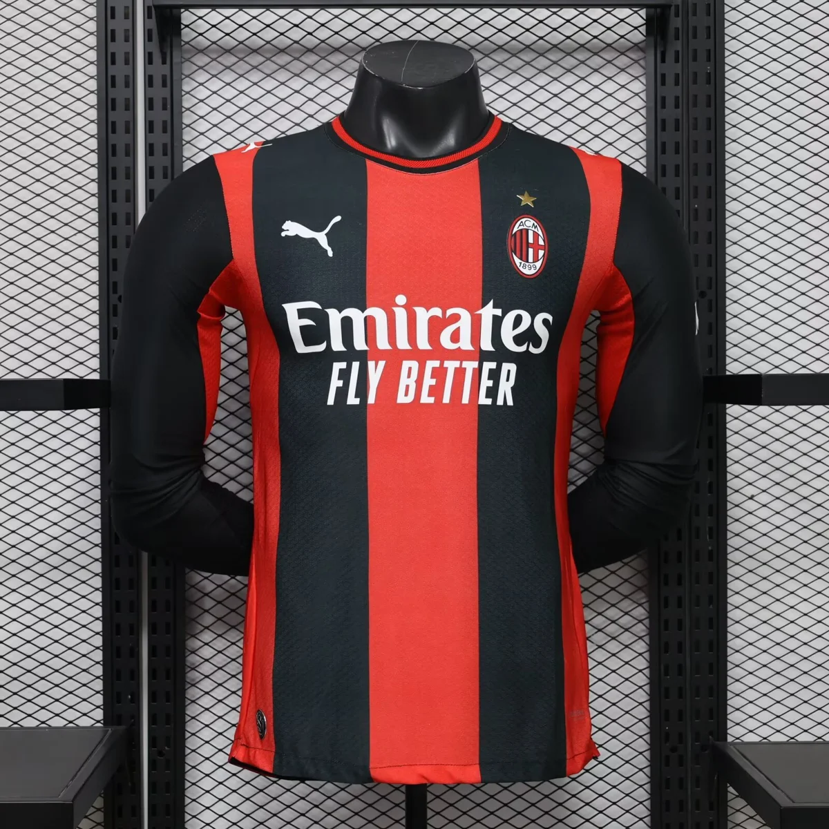 Camisa titular - AC Milan 2026/27 (manga longa) - S a 2XL